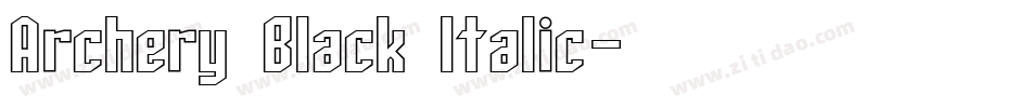 Archery Black Italic字体转换